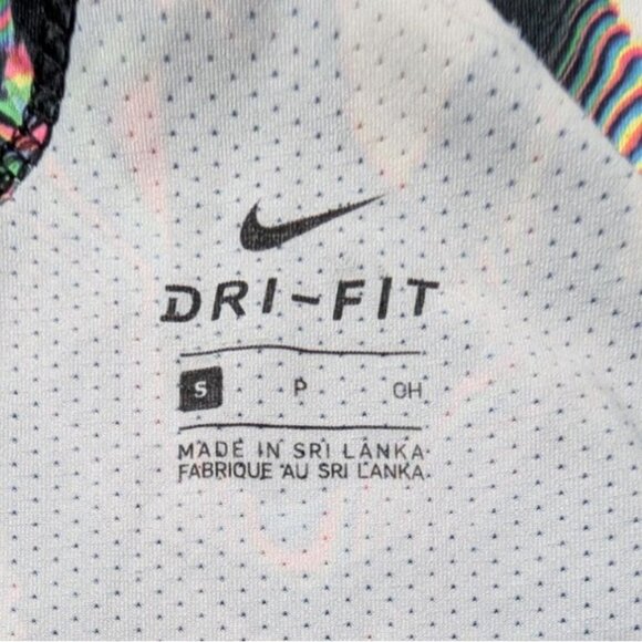 Nike Pro Coral Print Training Top Womens Small Abstract Racerback Psychedelic - Picture 6 of 11